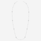 Diamond Clover Fancy Wrap Necklace - 18ct White Gold