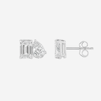 2.00ct Lab Grown Diamond Toi Et Moi Earrings - 18ct White Gold