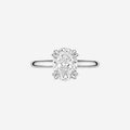 3.08ct Oval Cut Lab Grown Diamond Ring - 9ct White Gold