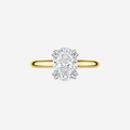 3.08ct Oval Cut Lab Grown Diamond Ring - 9ct Yellow Gold
