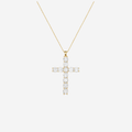 4ct Lab Grown Diamond Cross Necklace - 9ct Yellow Gold