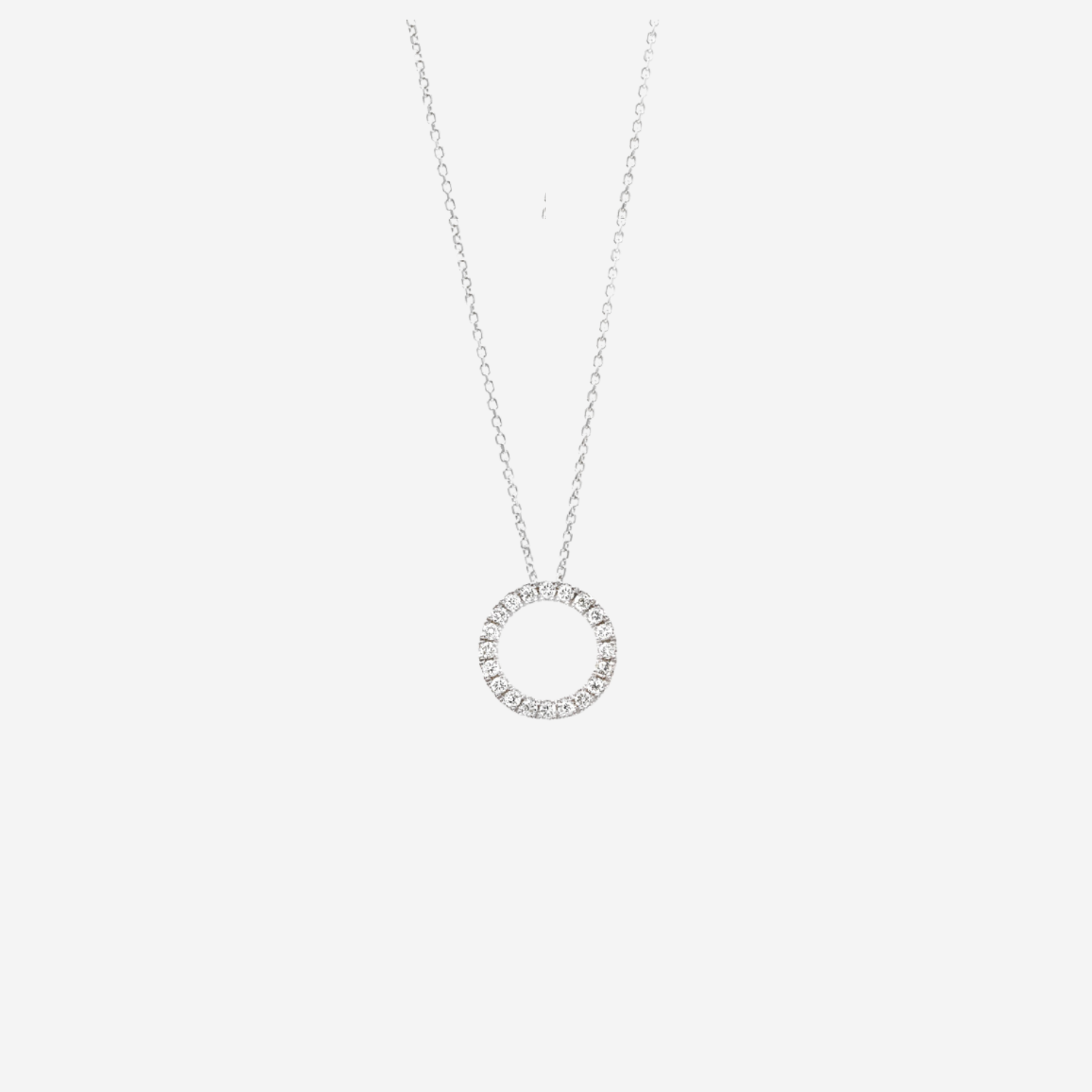 Diamond Love Circle Necklace - 9ct Gold