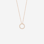 Diamond Love Circle Necklace - 9ct Gold