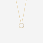 Diamond Love Circle Necklace - 9ct Gold