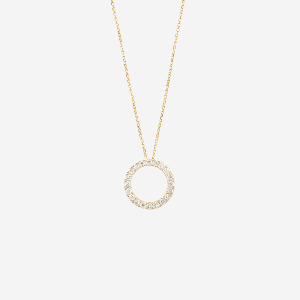 Diamond Circle of Life Necklace - 18ct Gold
