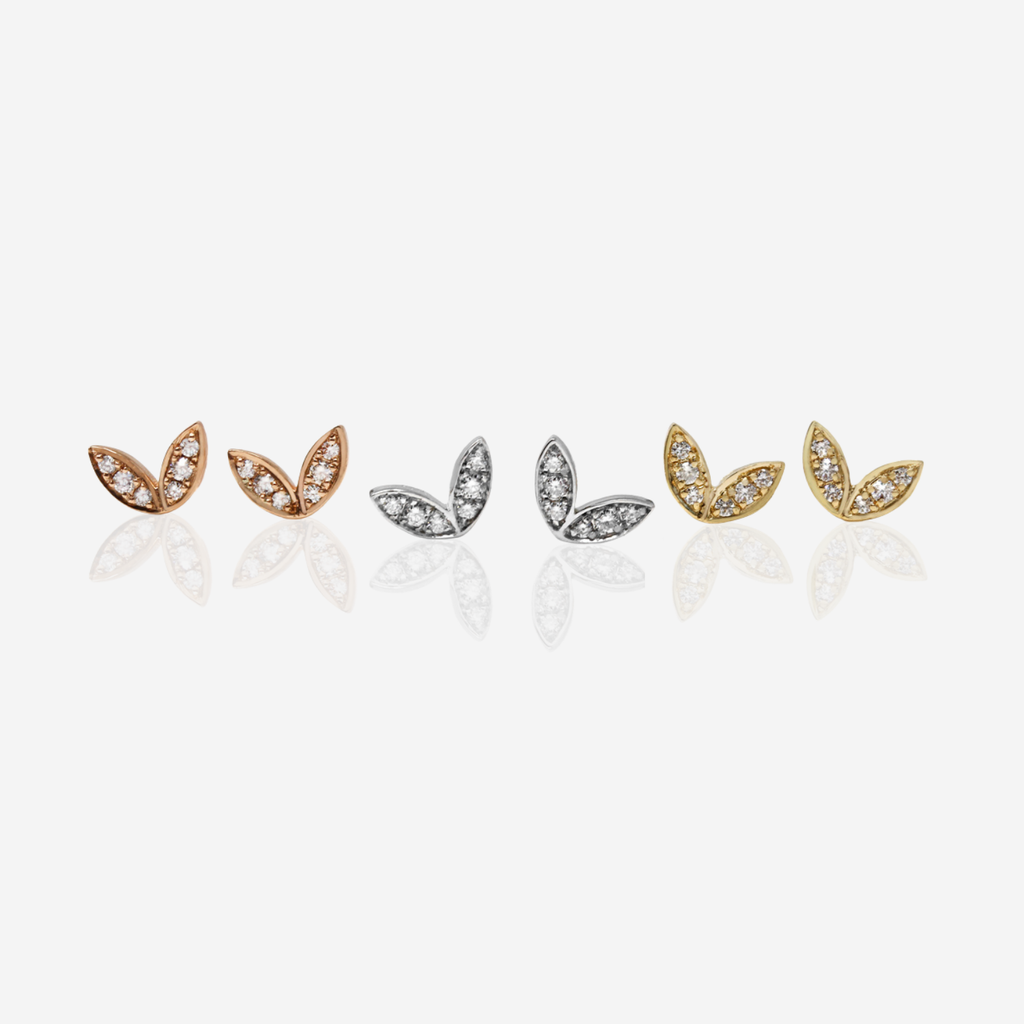 Winged Diamond Earrings - 18ct Gold