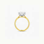 3.08ct Oval Cut Lab Grown Diamond Ring - 9ct Yellow Gold