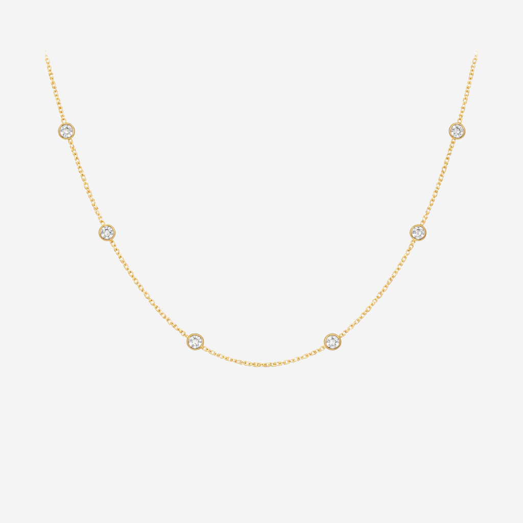 0.75ct Dainty Diamond Necklace - 18ct Gold