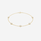 0.50ct Dainty Diamond Chain Bracelet - 18ct Gold