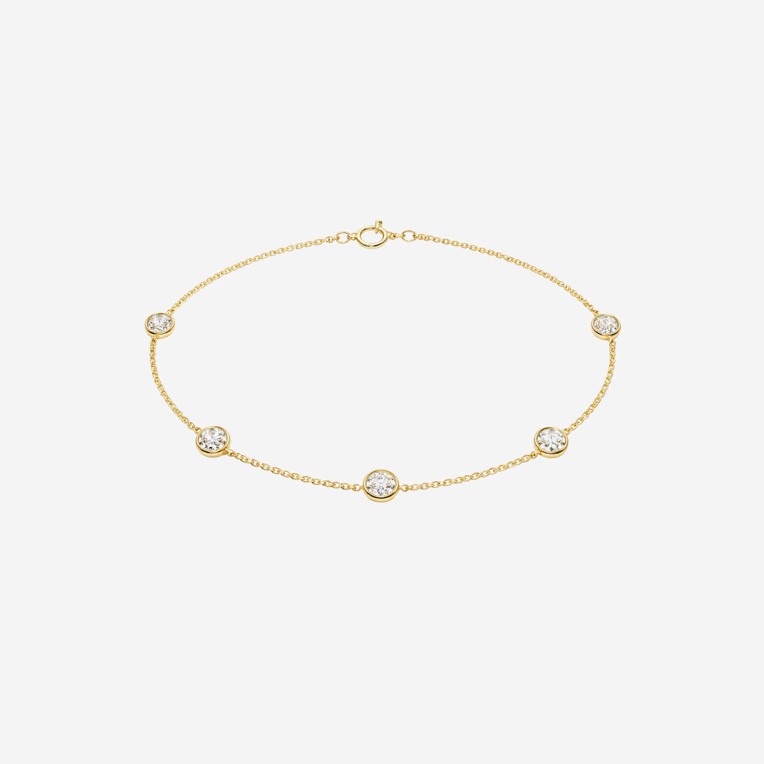 0.50ct Dainty Diamond Chain Bracelet - 18ct Gold