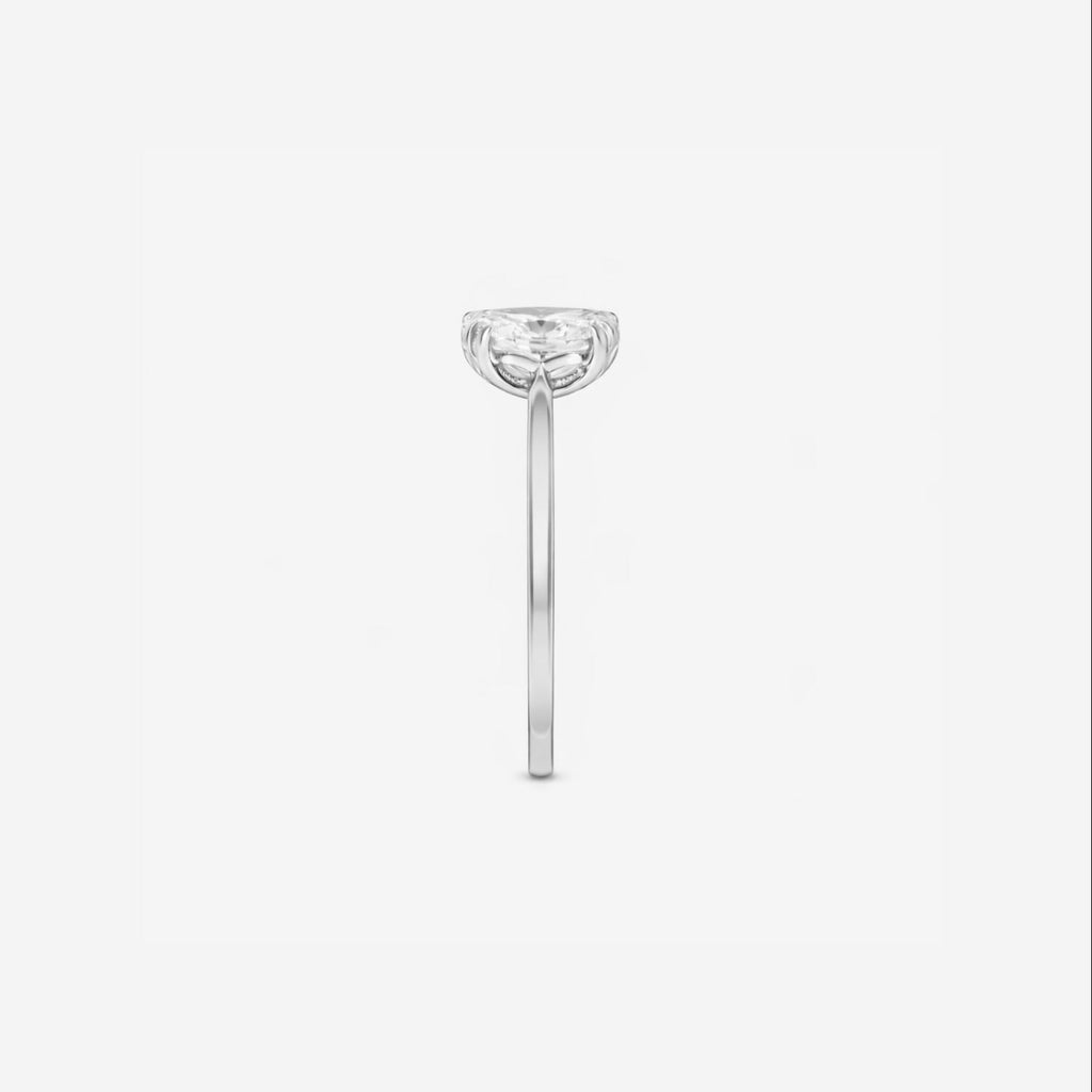3.08ct Oval Cut Lab Grown Diamond Ring - 9ct White Gold