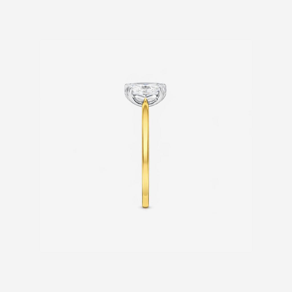 3.08ct Oval Cut Lab Grown Diamond Ring - 9ct Yellow Gold