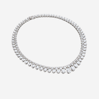 Lab Grown Pear Diamond Necklace - 18ct White Gold