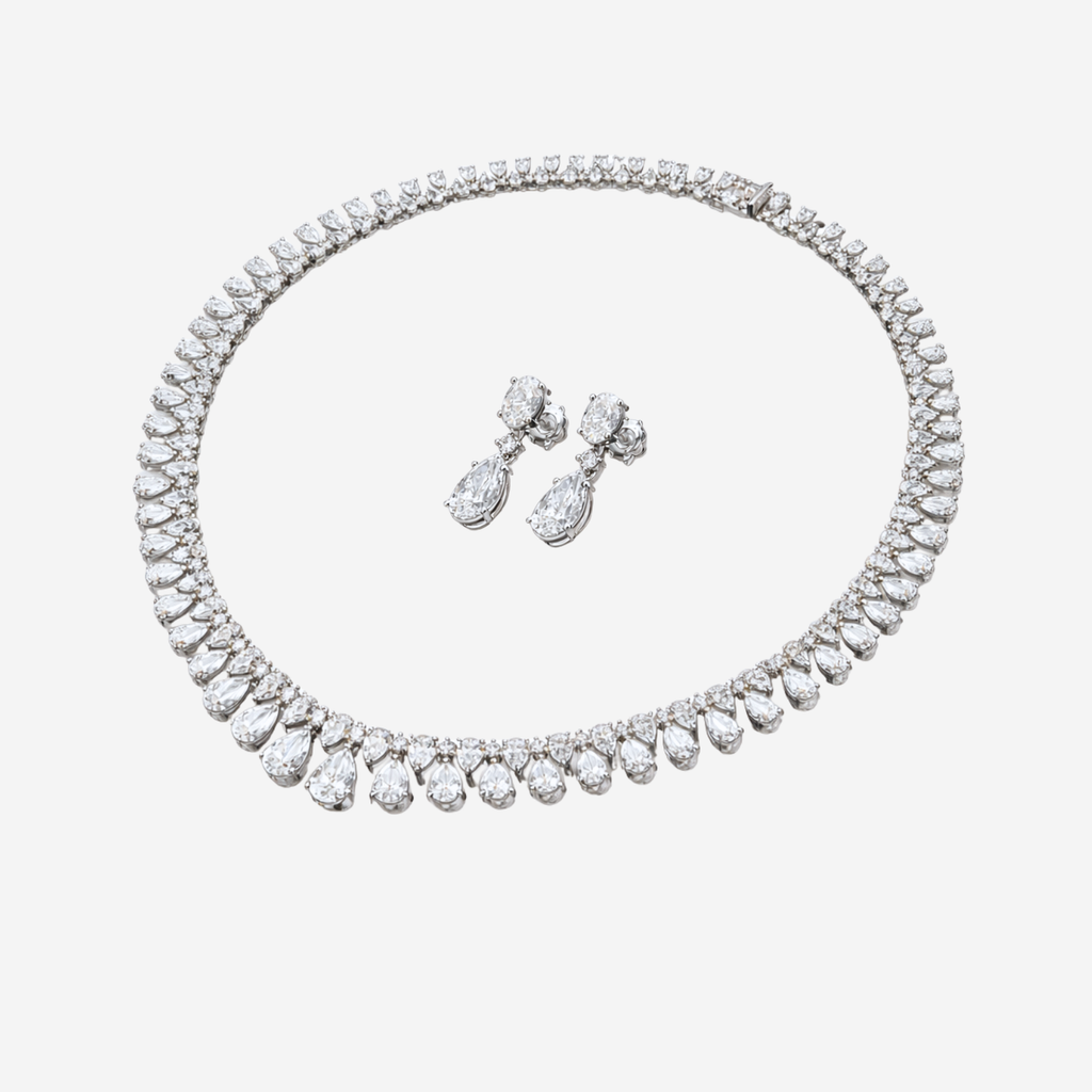 Lab Grown Diamond Pear Drop Earrings - 18ct White Gold