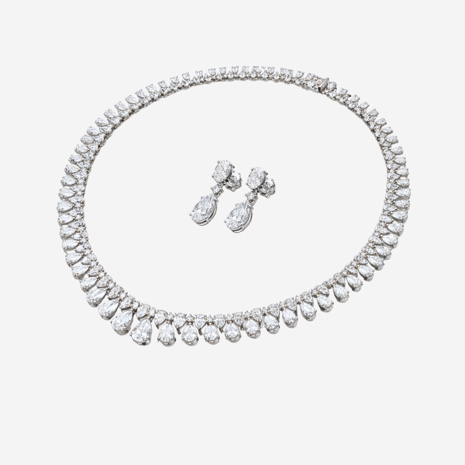 Lab Grown Diamond Pear Drop Earrings - 18ct White Gold