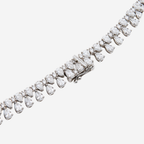 Lab Grown Pear Diamond Necklace - 18ct White Gold