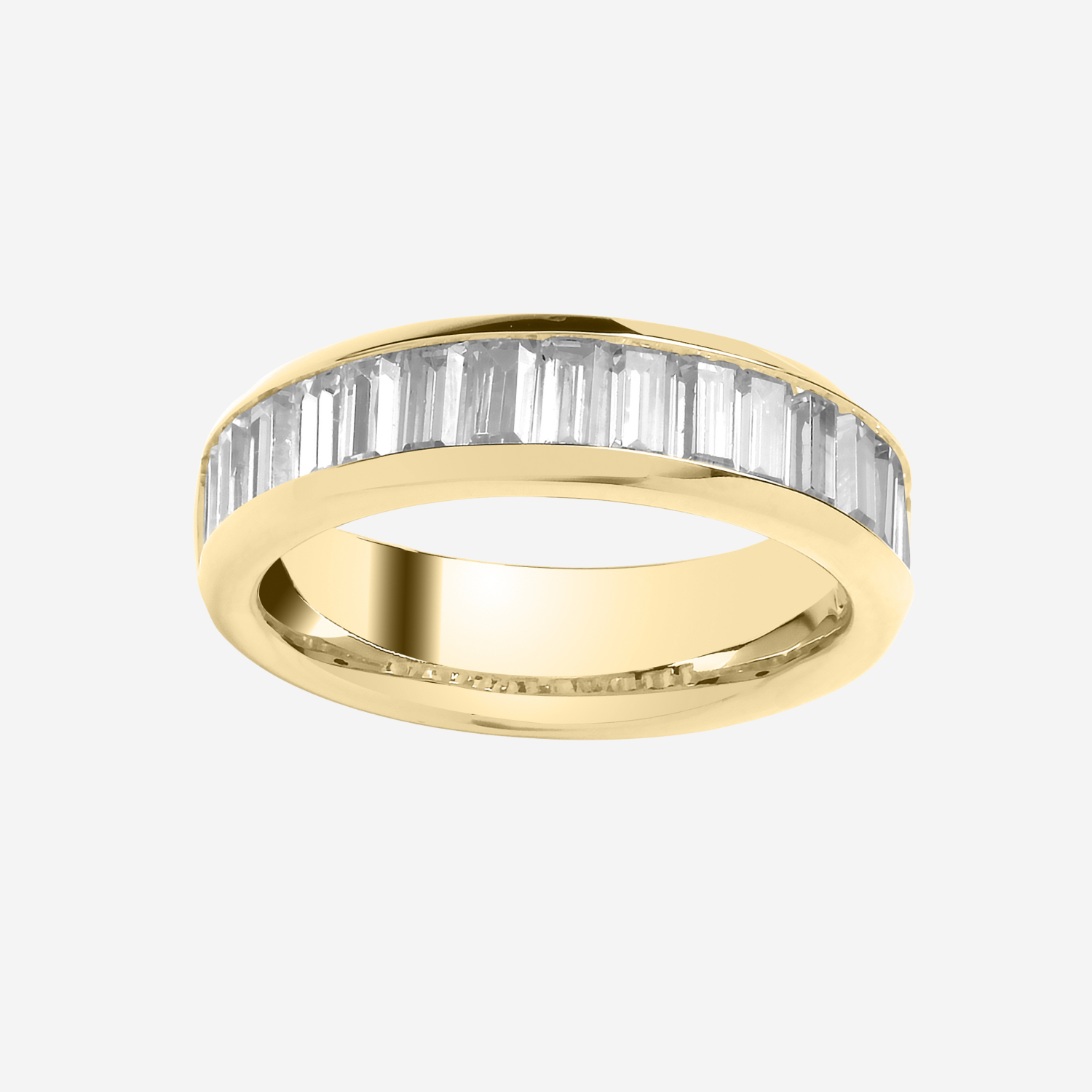 Baguette Cut Diamond Channel Set Wedding Band