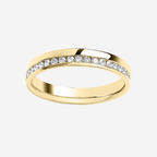 Brilliant Cut Diamond Edge Channel Set Wedding Band