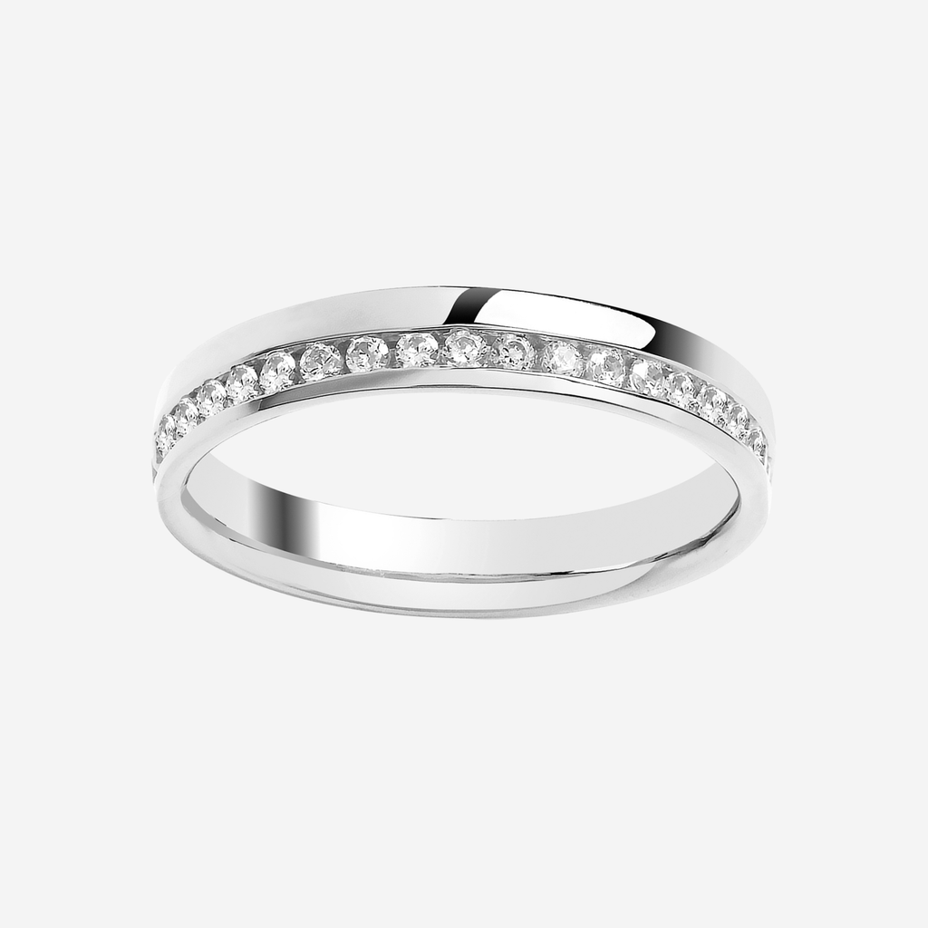 Brilliant Cut Diamond Edge Channel Set Wedding Band