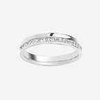 Princess Cut Diamond Edge Channel Set Wedding Band