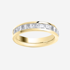 Princess Cut Diamond Channel Set Wedding Band