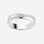 Brilliant Cut Diagonal Diamond Pavé Set Band