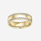 Brilliant Cut Diamond Double Edge Claw Set Full Eternity Band