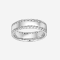 Brilliant Cut Diamond Double Edge Claw Set Full Eternity Band