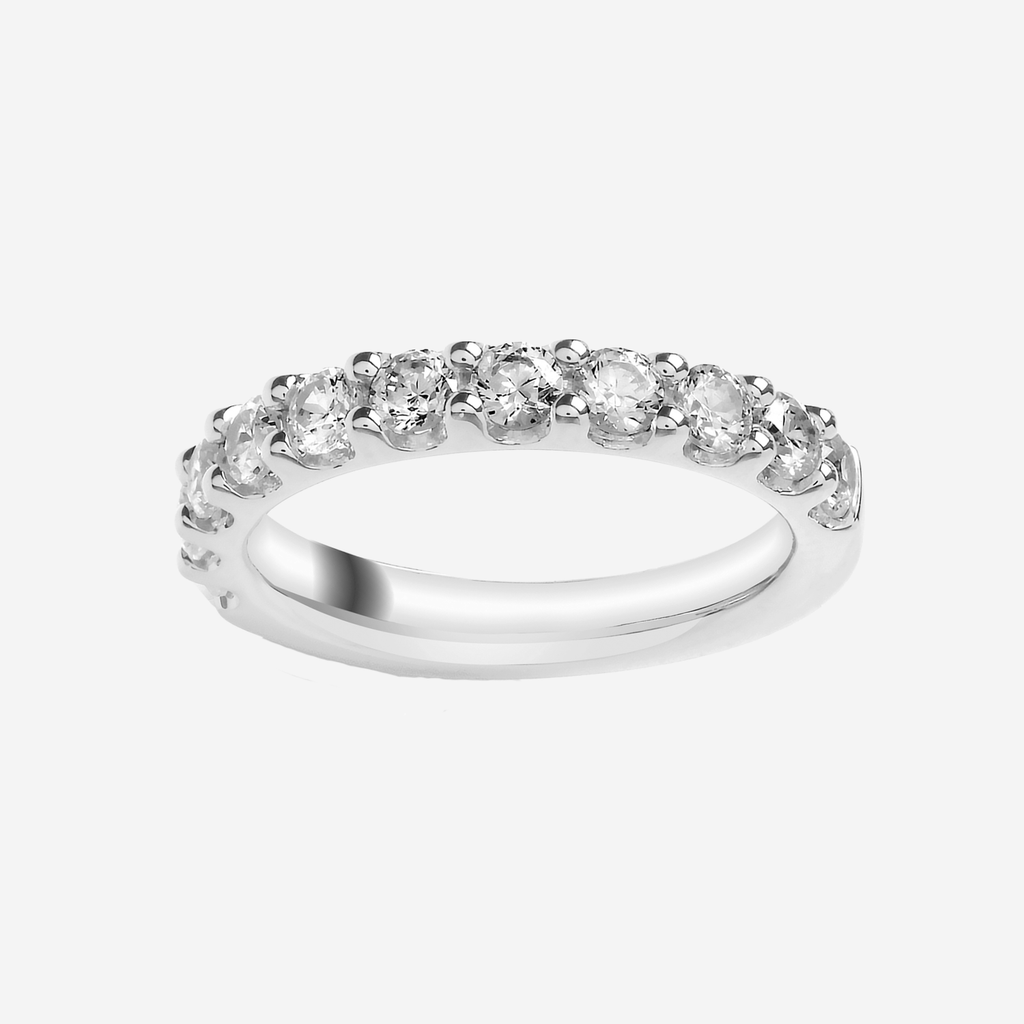 Classic Brilliant Cut Diamond Claw Set Wedding Band