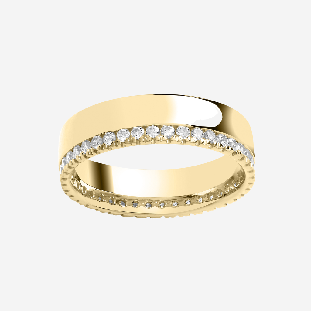 Brilliant Cut Diamond Edge Claw Set Full Eternity Band
