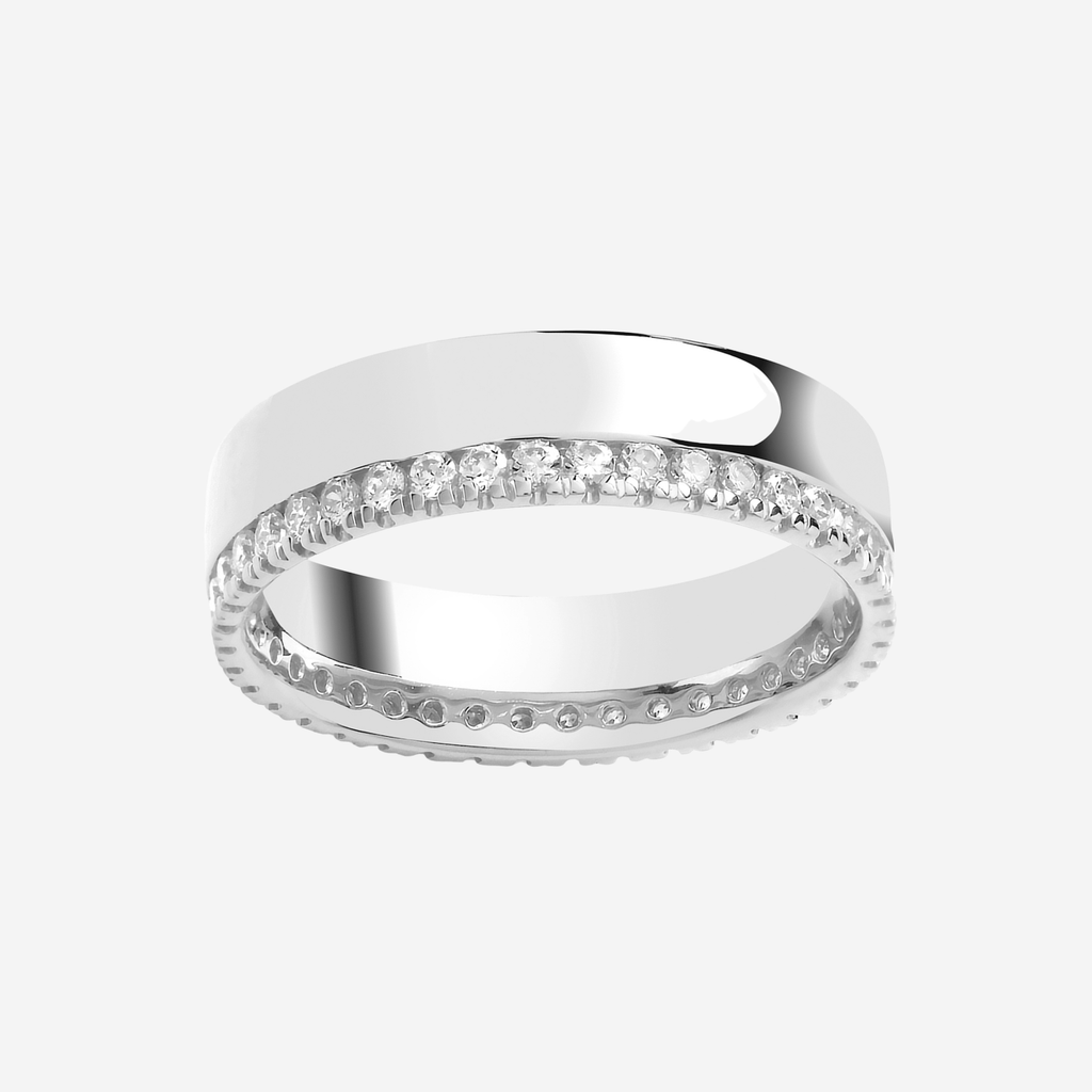 Brilliant Cut Diamond Edge Claw Set Full Eternity Band