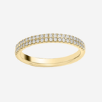 Brilliant Cut Double Row Diamond Claw Set Band