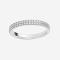 Brilliant Cut Double Row Diamond Claw Set Band