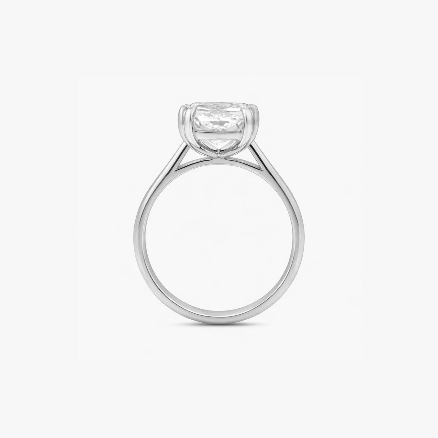 5.07ct Oval Cut Lab Grown Diamond Ring - Platinum