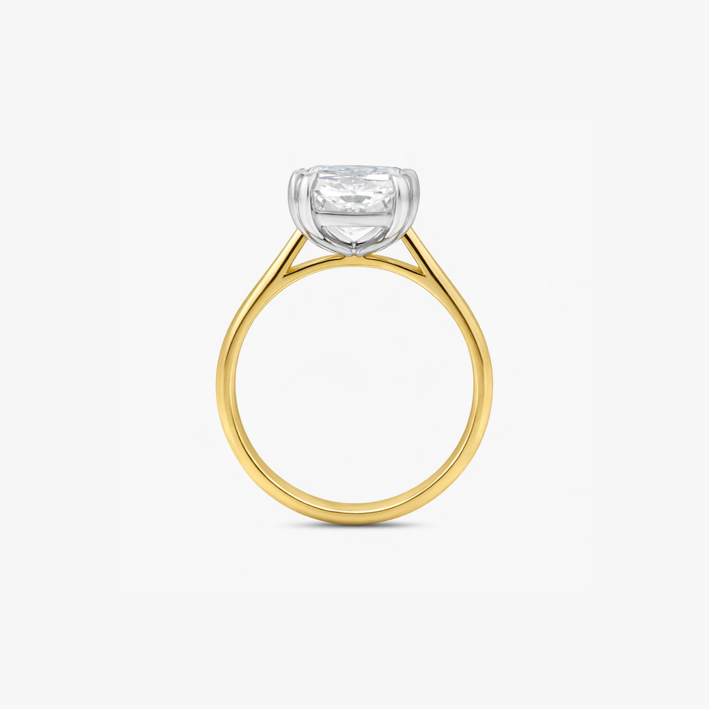 5.07ct Oval Cut Lab Grown Diamond Ring - 18ct Yellow Gold