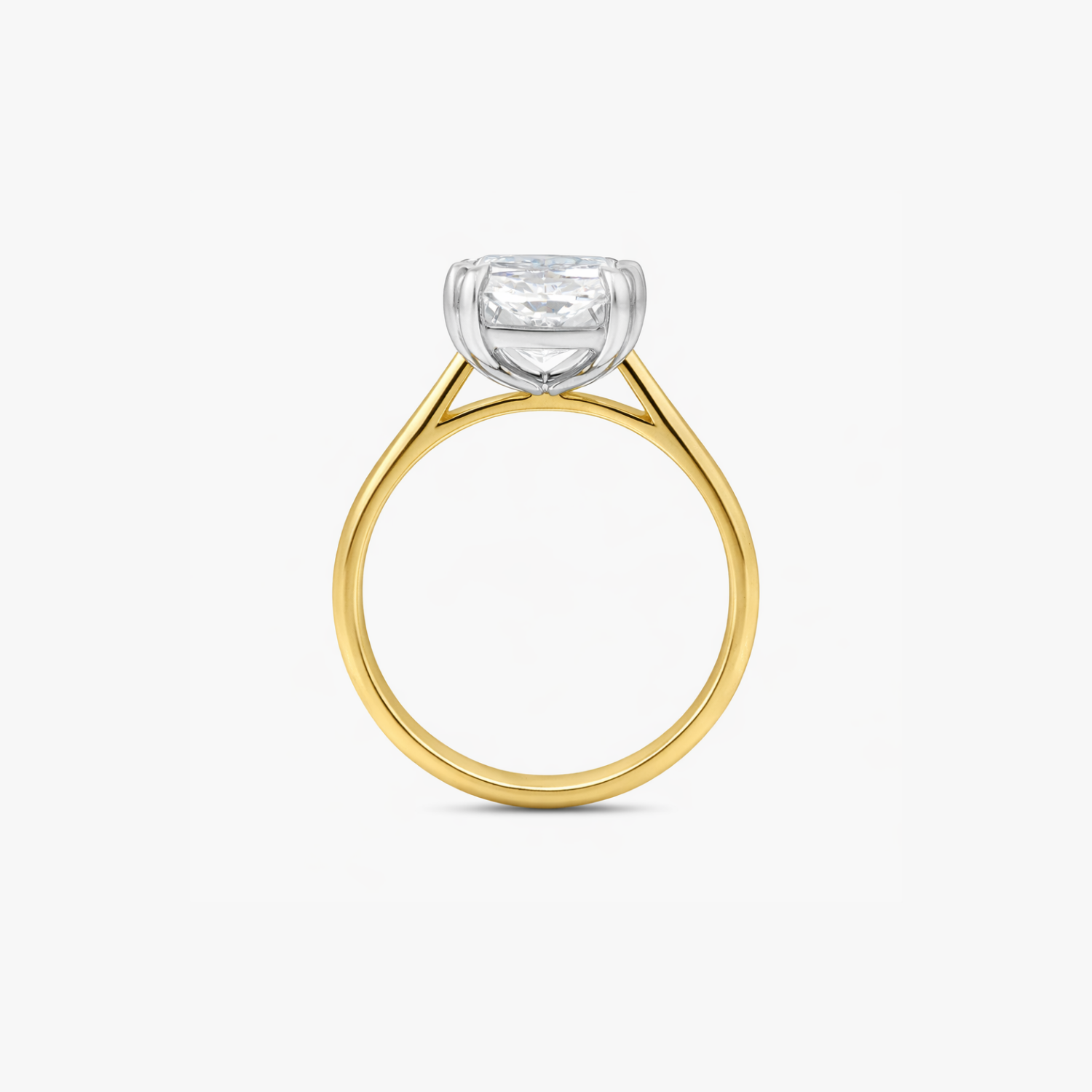 5.07ct Oval Cut Lab Grown Diamond Ring - 18ct Yellow Gold