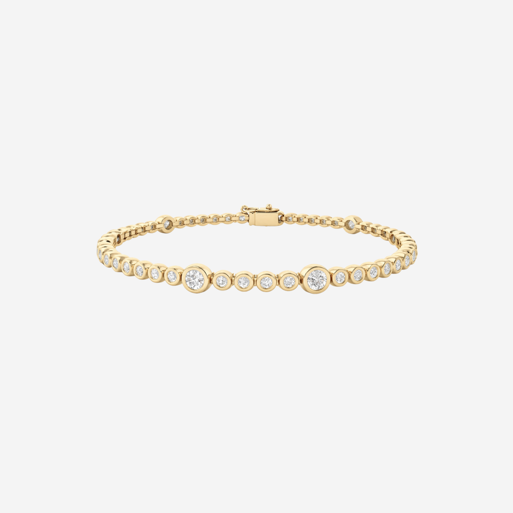 1.50ct Bezel Set Diamond Tennis Bracelet - 9ct Gold