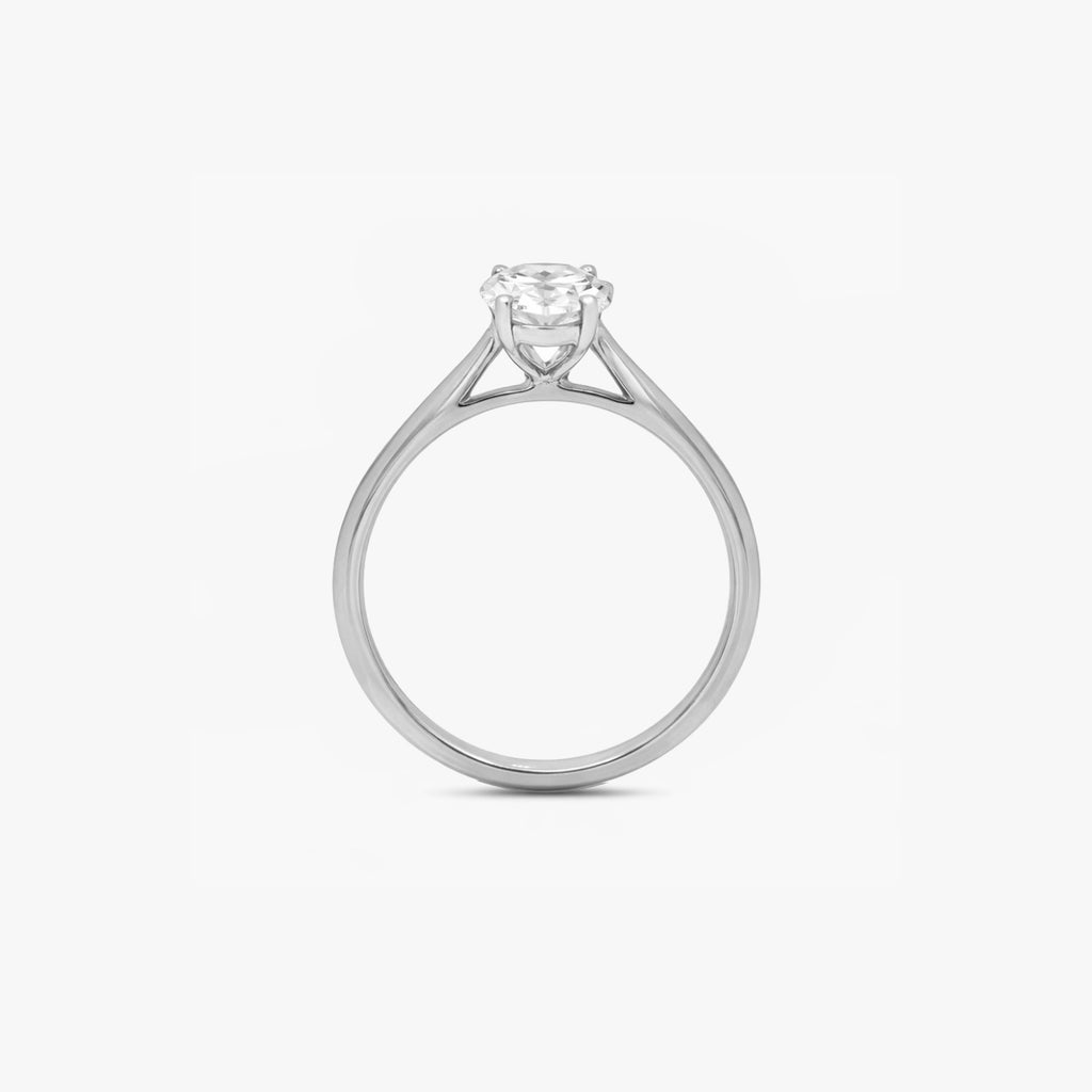 1.00ct Oval Cut Lab Grown Diamond Ring - 9ct White Gold