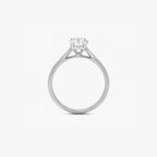1.00ct Oval Cut Lab Grown Diamond Ring - 9ct White Gold