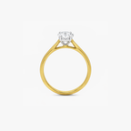 1.00ct Oval Cut Lab Grown Diamond Ring - 9ct Yellow Gold