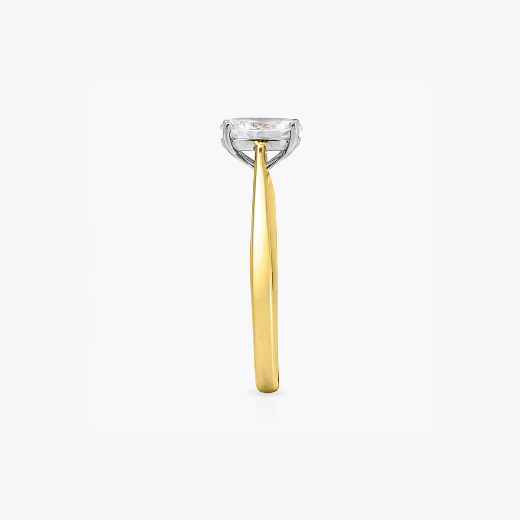 1.00ct Oval Cut Lab Grown Diamond Ring - 9ct Yellow Gold