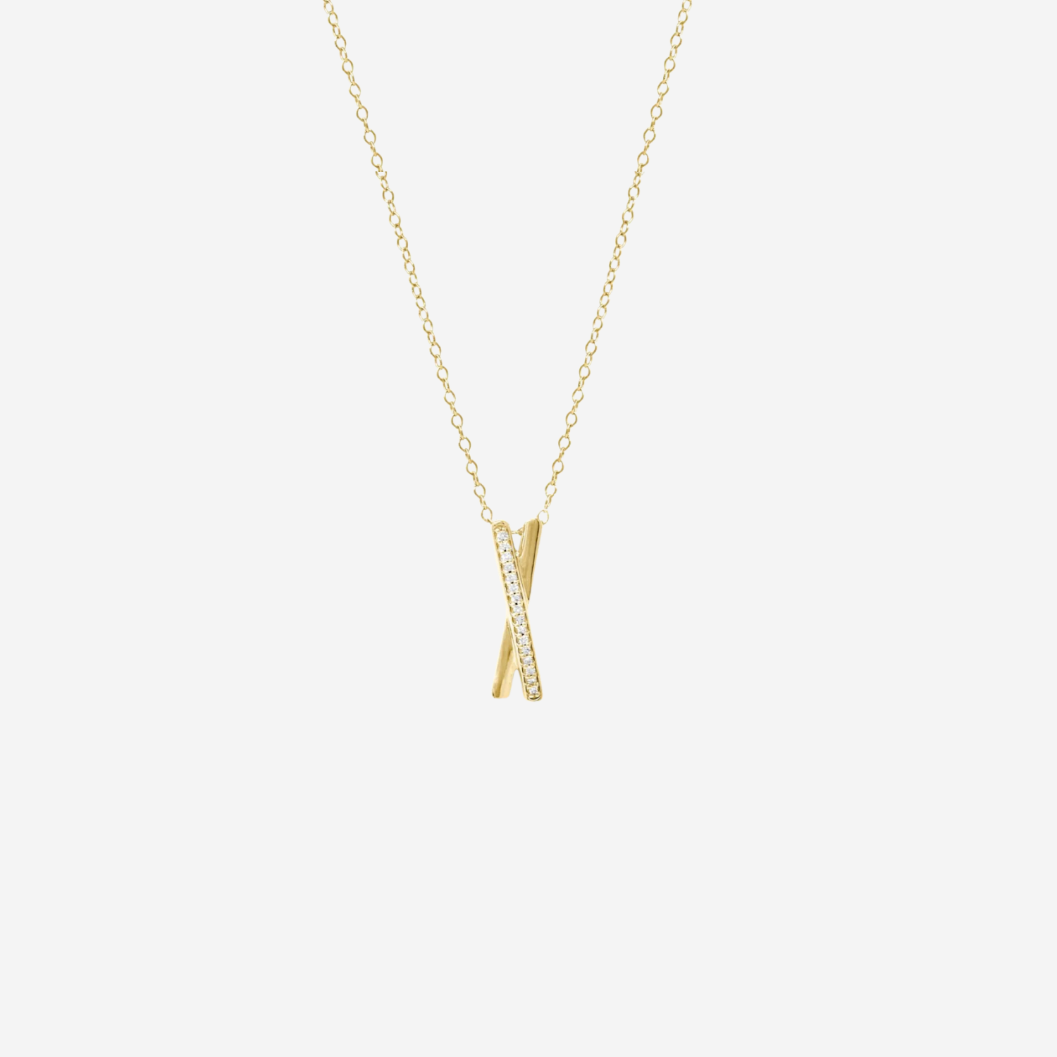 Diamond Kiss Pendant Necklace - 9ct Gold
