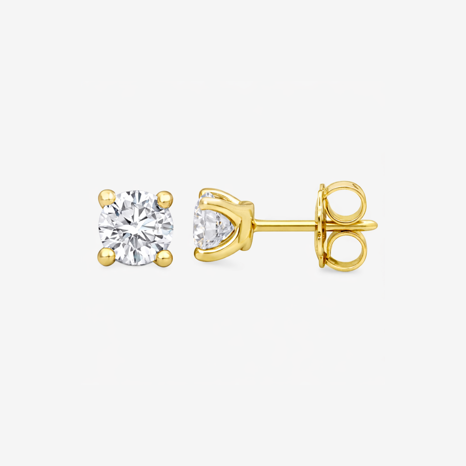 1.00ct Lab Grown Diamond Earrings - 9ct Yellow Gold