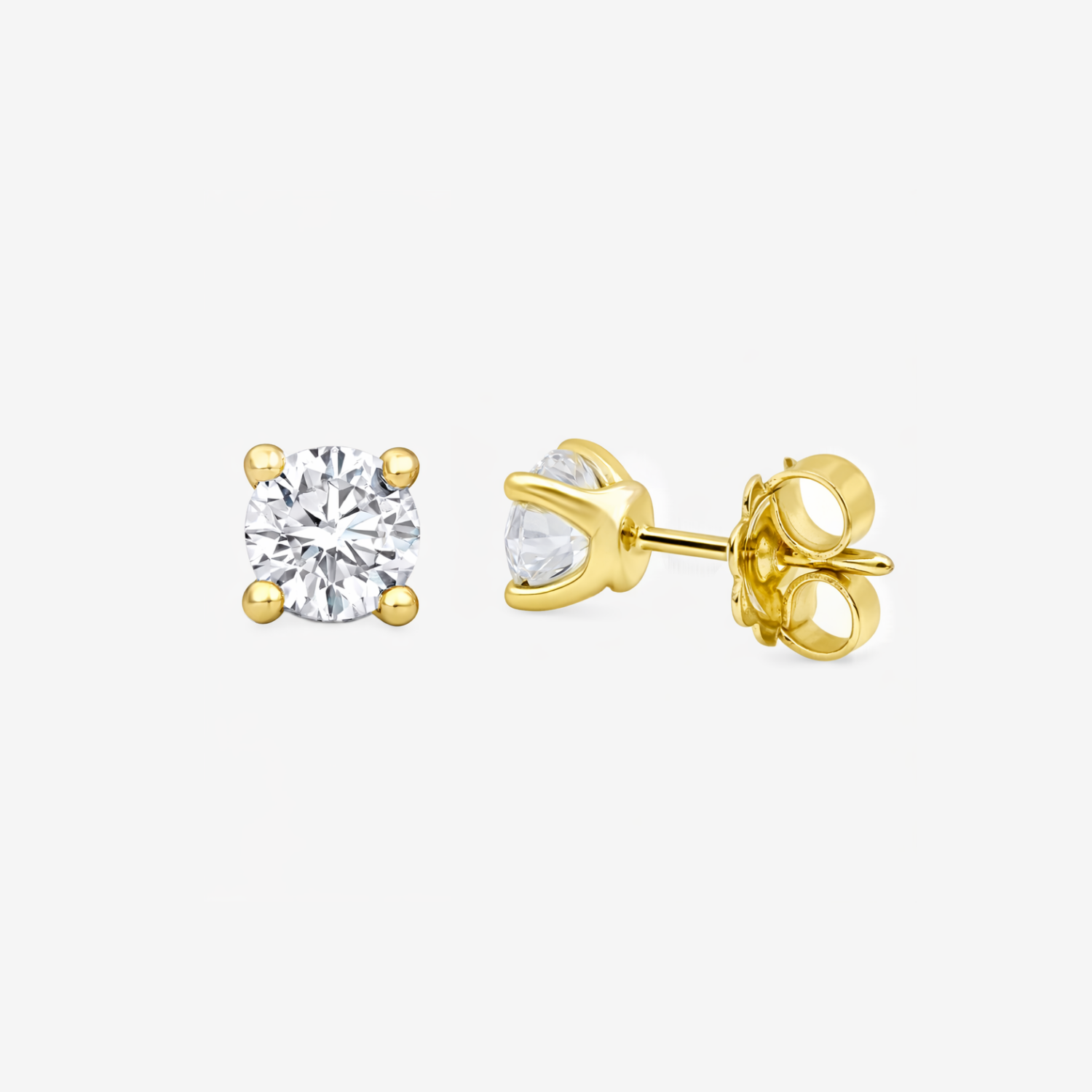 1.00ct Lab Grown Diamond Earrings - 9ct Yellow Gold