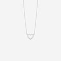 Dainty Diamond Heart Necklace - 9ct Gold
