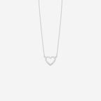 Dainty Diamond Heart Necklace - 9ct Gold