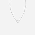Dainty Diamond Heart Necklace - 9ct Gold