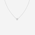 0.50ct Lab Grown Bezel Set Pendant Necklace - 9ct White Gold