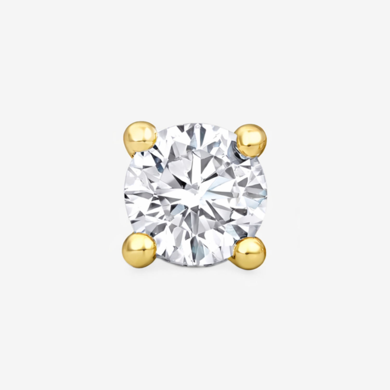 1.00ct Lab Grown Diamond Earrings - 9ct Yellow Gold