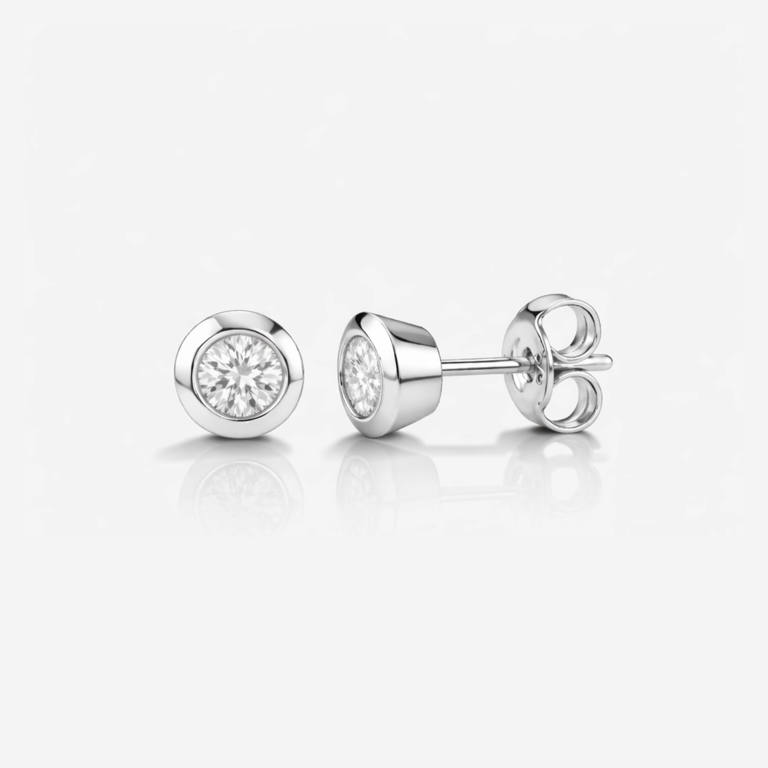 9ct Gold 0.10ct Diamond Solitaire Stud Earrings – Real Natural Diamond, Round Brilliant, Gift Boxed (Great Britain)